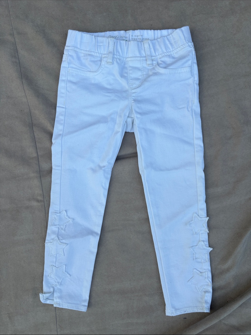 Gap Kids Children's Leggings Jeans White Star-Accent Stretch Bottoms - 6